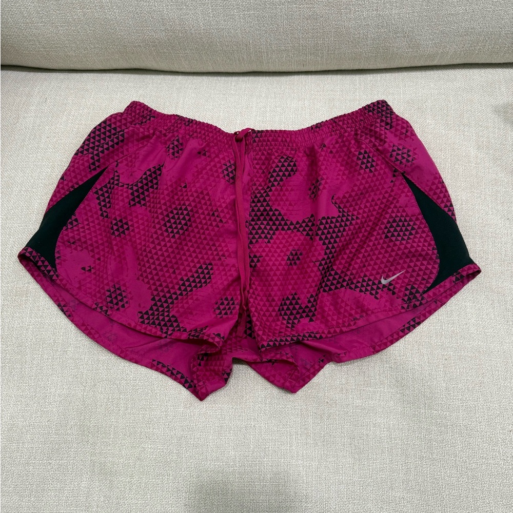 Nike Pink and Black Athletic Shorts Lightweight Moisture-Wicking